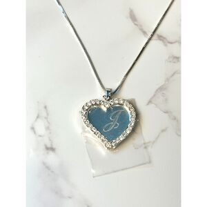 Initial "J" Heart Pendant - 18KT GP